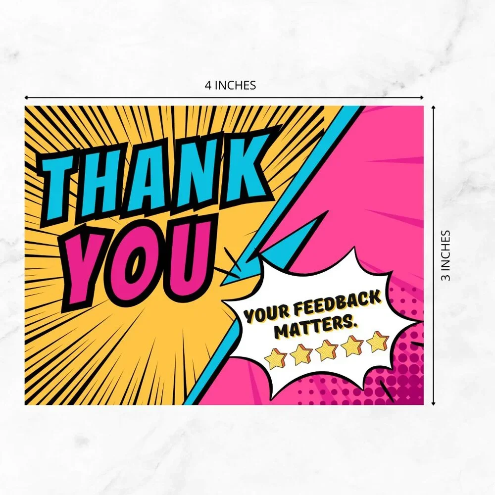 50 Thank You Cards 4 x 3